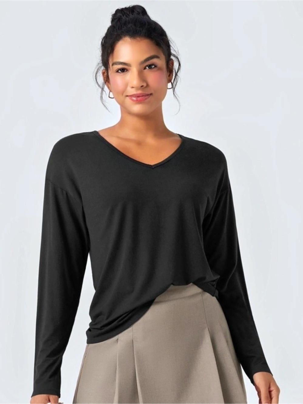 Halara v-neck, casual long sleeve